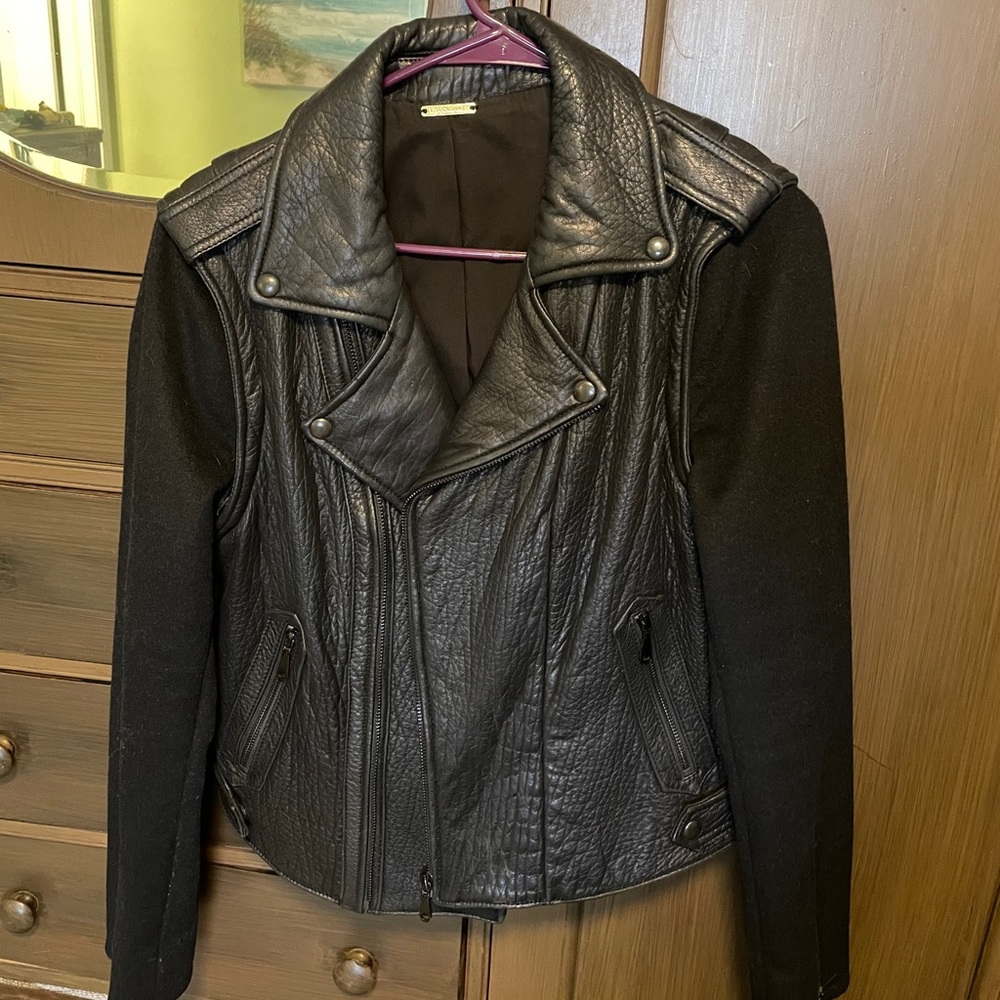 Rebecca Minkoff Leather Moto Jacket L